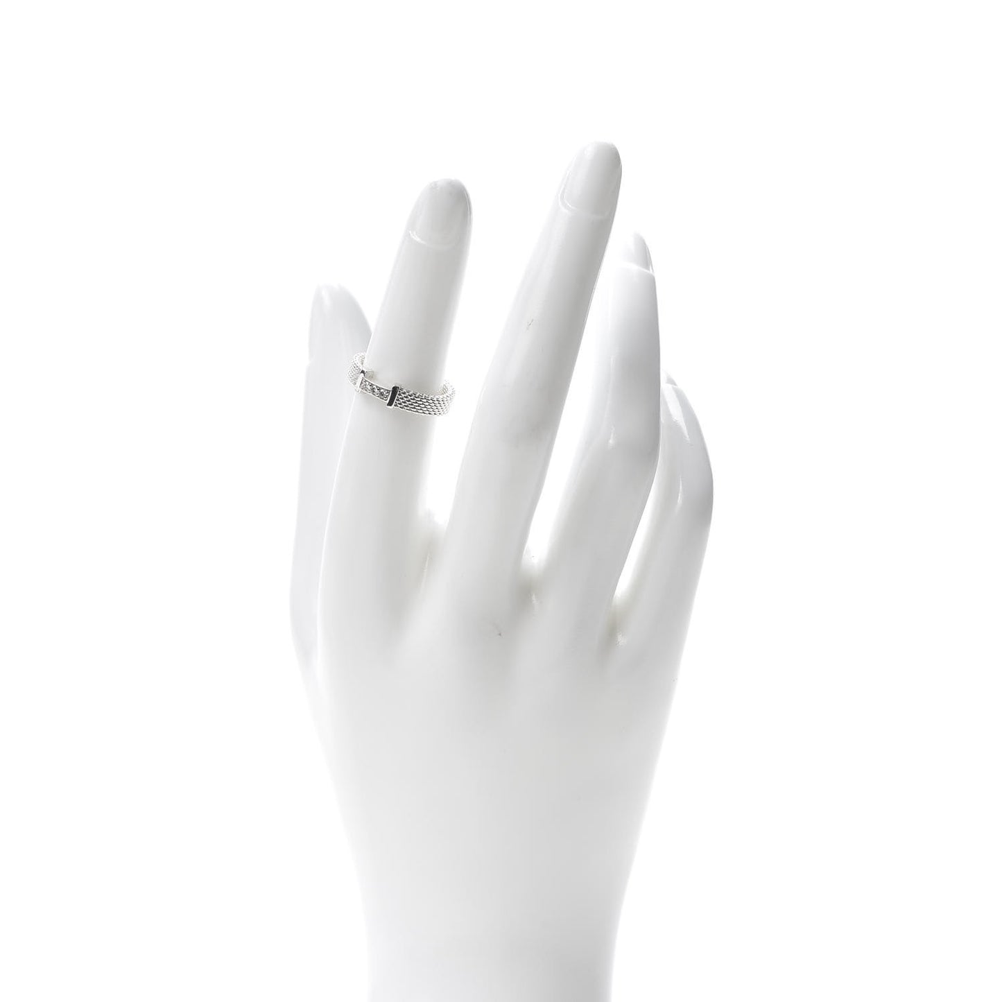 Sterling Silver Diamond Narrow Somerset Ring 49 5