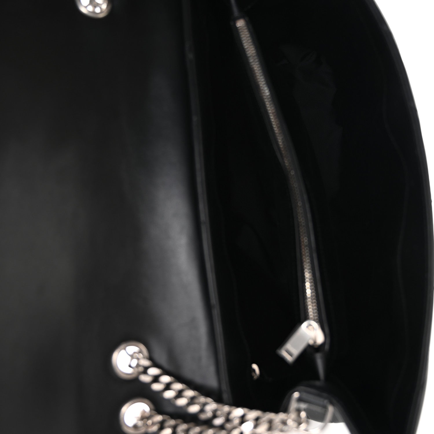 Saint Laurent Calfskin Y Quilted Monogram Large Loulou Chain Satchel Black 5 of 10