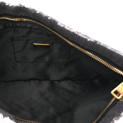 Prada Sequin Ombre Clutch Acciaio 5 of 6