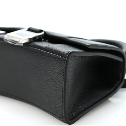 Balenciaga Grained Calfskin Hourglass Top Handle Bag XS Black 10 of 10