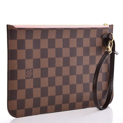 Louis Vuitton Damier Ebene Neverfull MM GM Pochette Rose Ballerine 3 of 8
