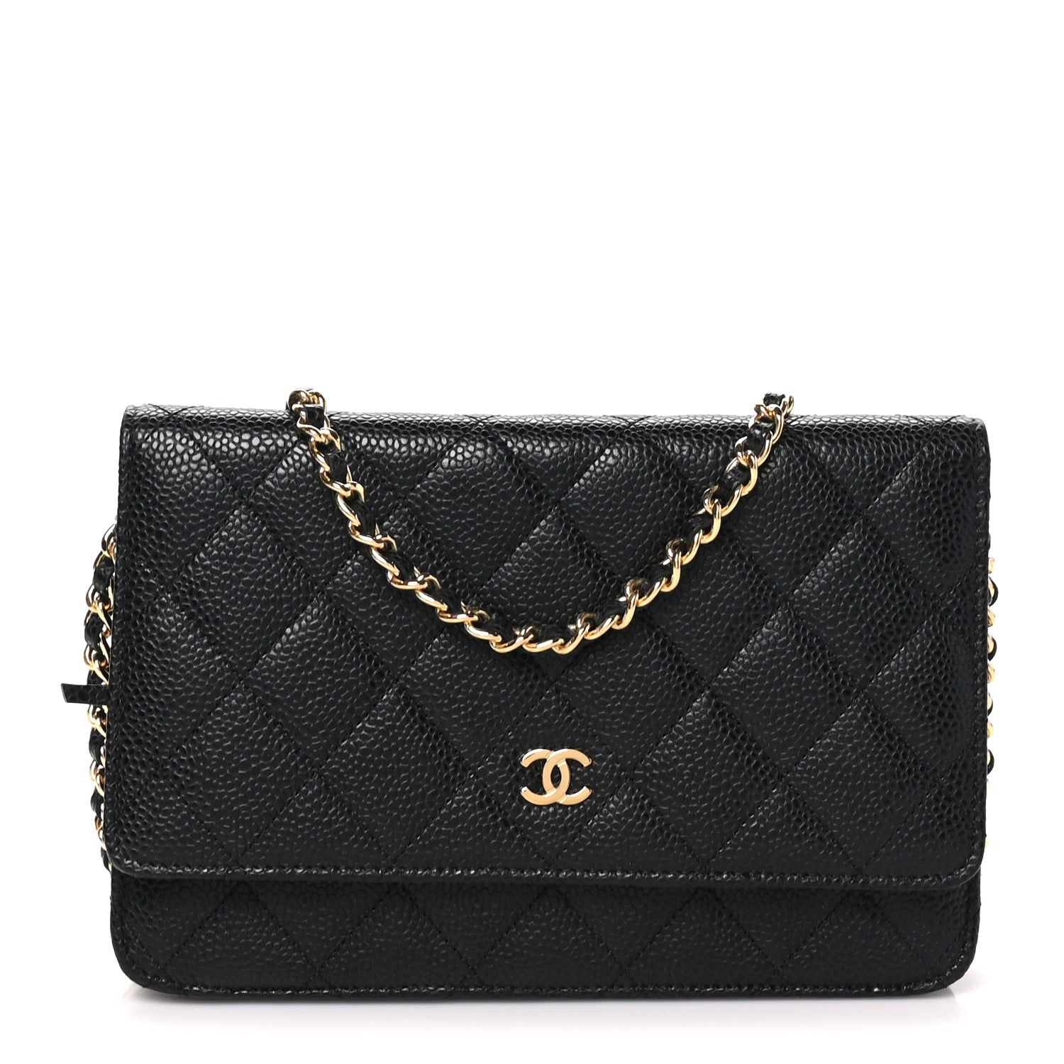 Chanel Caviar Quilted Wallet on Chain WOC Black 1 of 10
