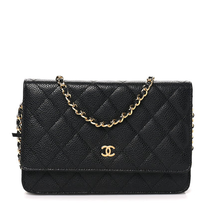 Chanel Caviar Quilted Wallet on Chain WOC Black 1 of 10