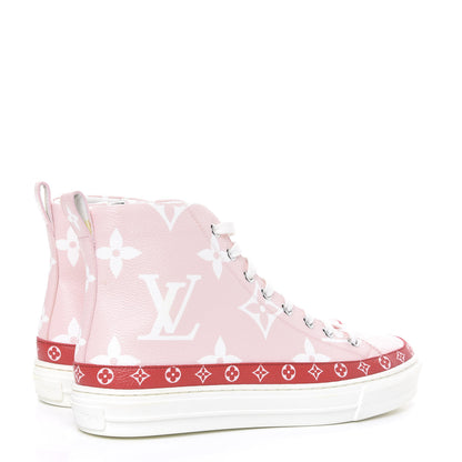 Louis Vuitton Monogram Giant Stellar Sneaker Boots 37 Rose Rouge 4 of 7
