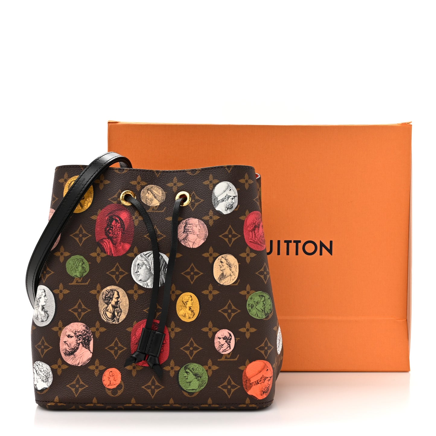 x FORNASETTI Monogram Cameo Neonoe MM Ivory