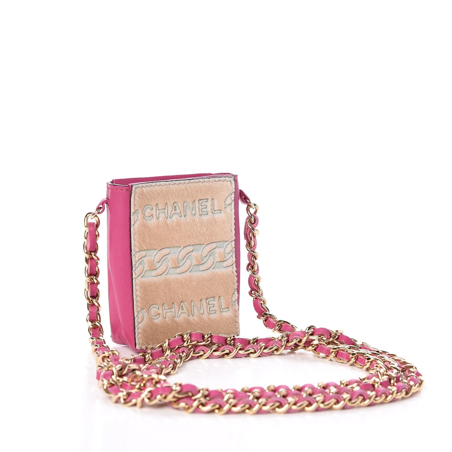 Lambskin Pony Hair Cigarette Case Pink