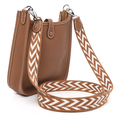 Hermes Taurillon Maurice Amazone Evelyne TPM Gold White 3 of 10