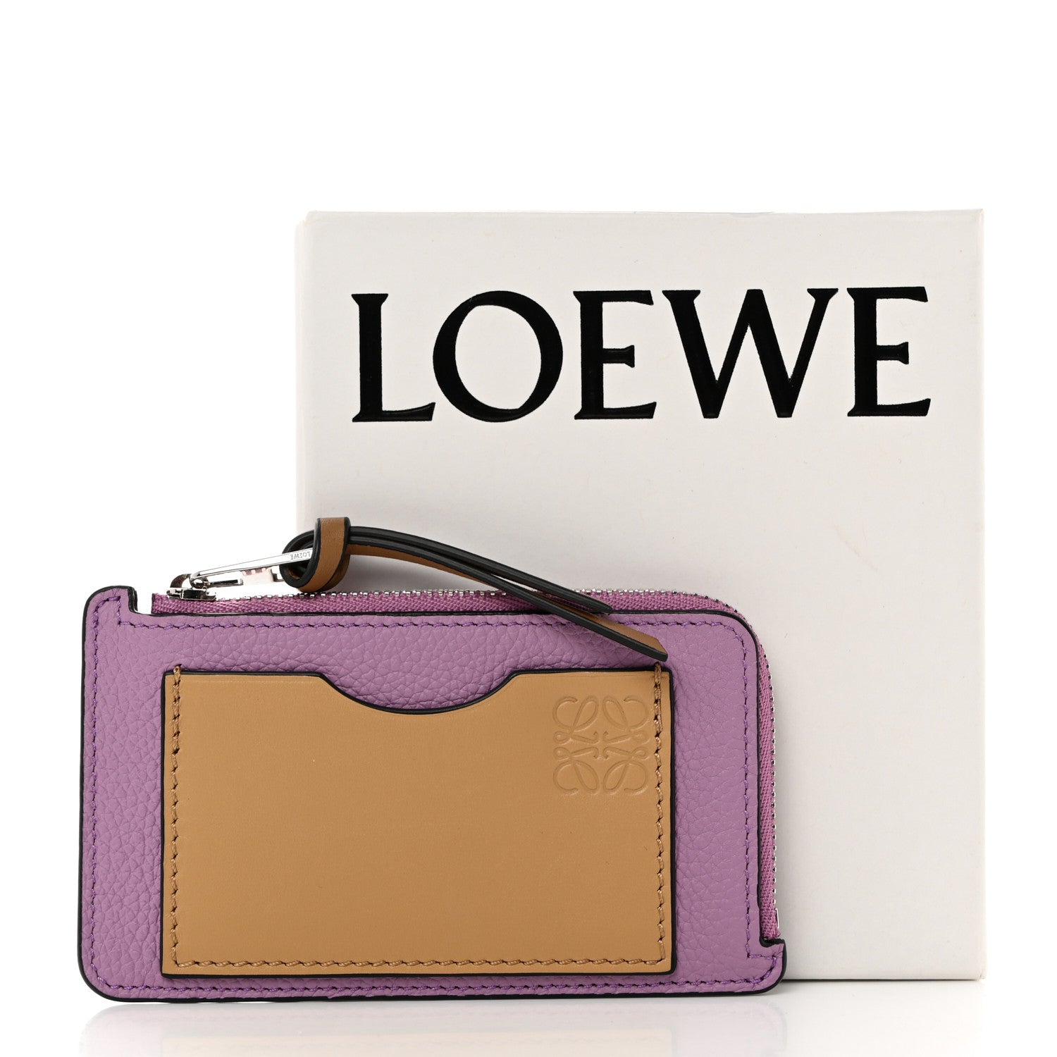 Loewe Soft Grained Calfskin Coin Card Holder Gold Guimauve 9 of 9