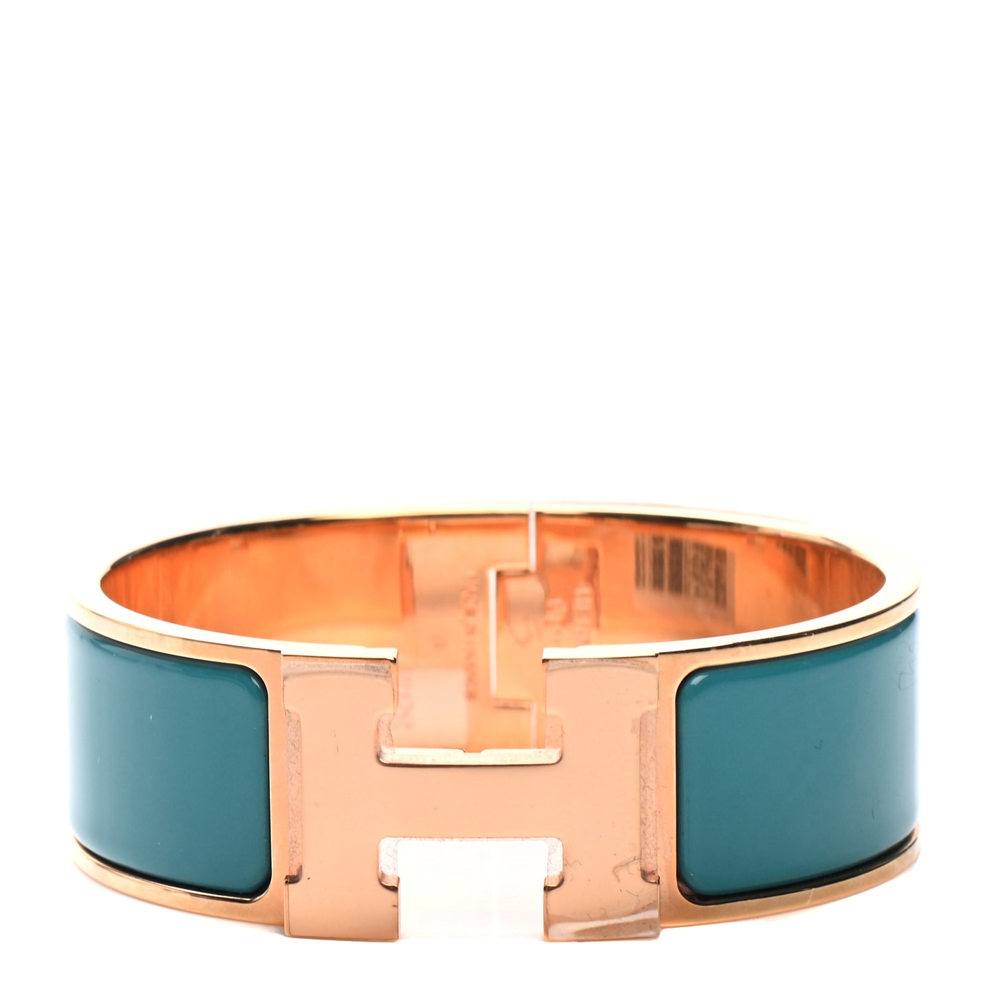 Enamel Wide Clic Clac H Bracelet PM Bleu Canard