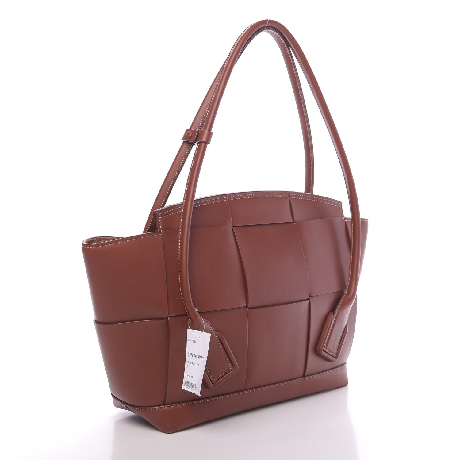Bottega Veneta French Calfskin Maxi Intrecciato Medium Arco Rust 3 of 9