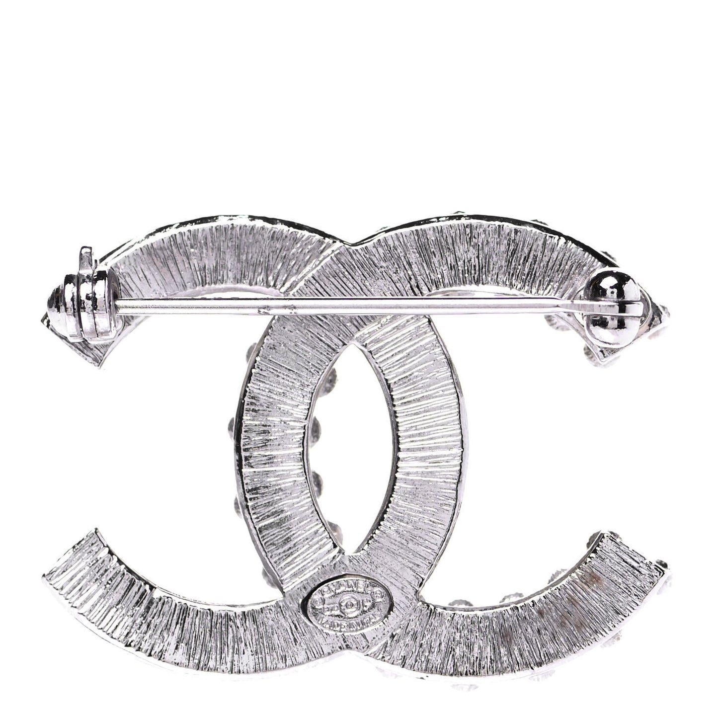 Crystal CC Brooch Silver