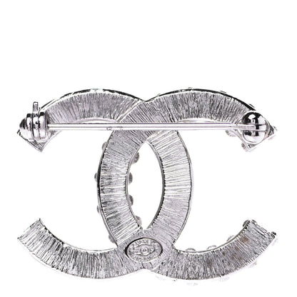 Chanel Crystal CC Brooch Silver 2 of 3