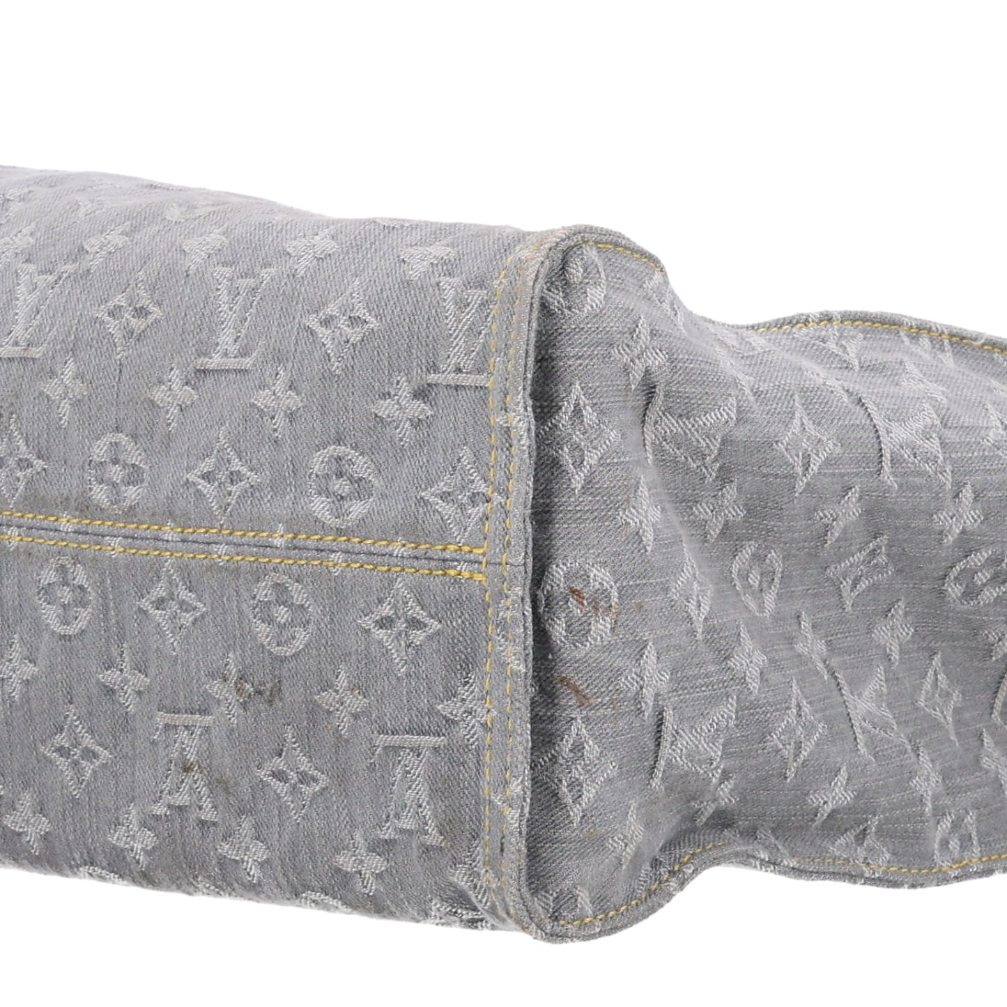 Monogram Denim Onthego MM Washed Grey