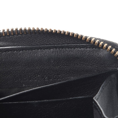 Gucci Calfskin Matelasse GucciGhost GG Marmont Zip Around Wallet Black New Acquamarine 9 of 11