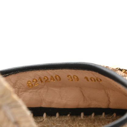 Gucci Monogram Matelasse GG Marmont Ankle Wrap Platform 35/120mm Espadrille Wedges 39 Beige Ebony Black Sand Storm 10 of 10