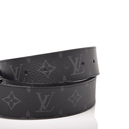 Louis Vuitton Monogram Eclipse Taigarama 40mm LV Initiales Reversible Belt 95 38 Black 4 of 7