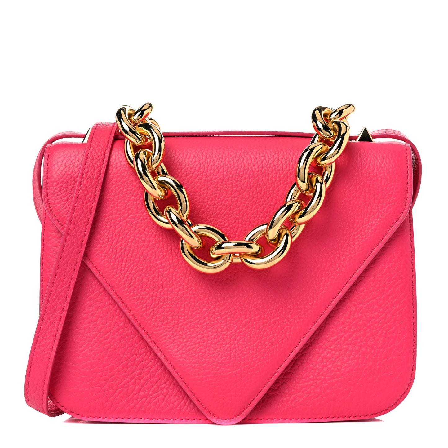 Calfskin Mount Envelope Bag Pink