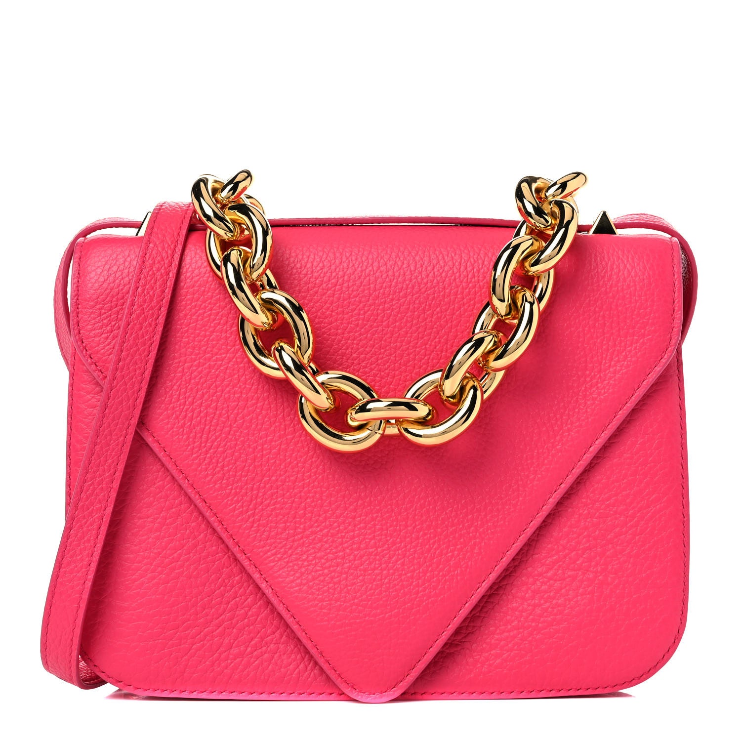 Bottega Veneta Calfskin Mount Envelope Bag Pink 1 of 10