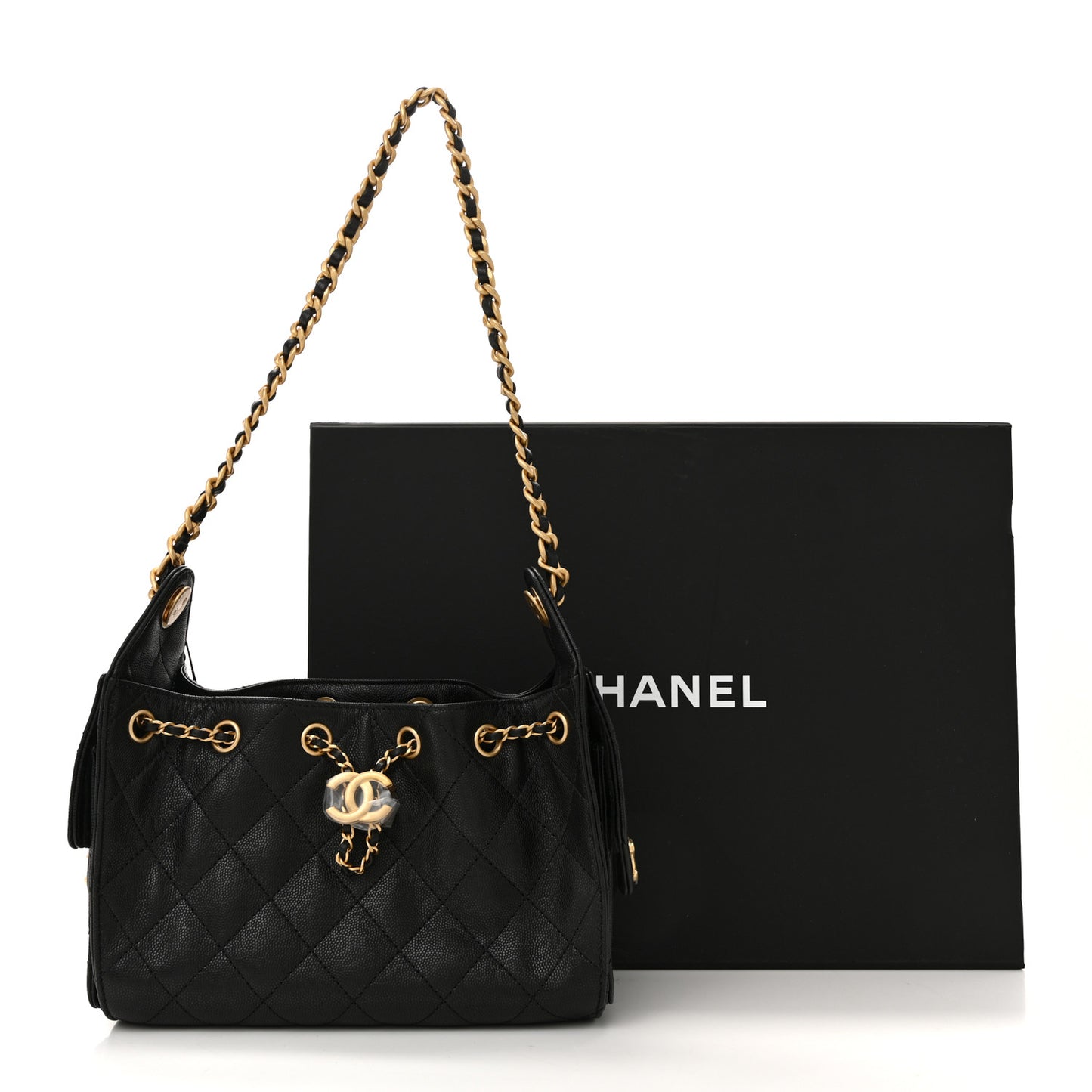 Caviar Quilted Mini Chanel 25 Handbag Black