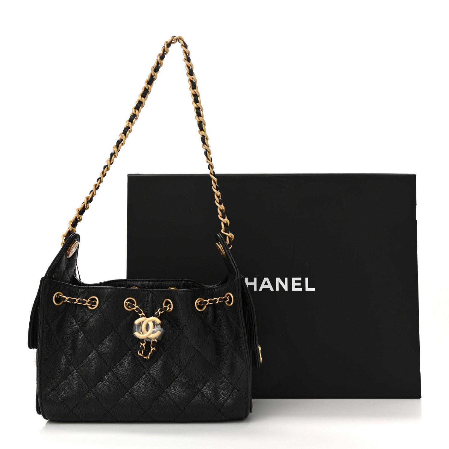 Chanel Caviar Quilted Mini Chanel 25 Handbag Black 11 of 11