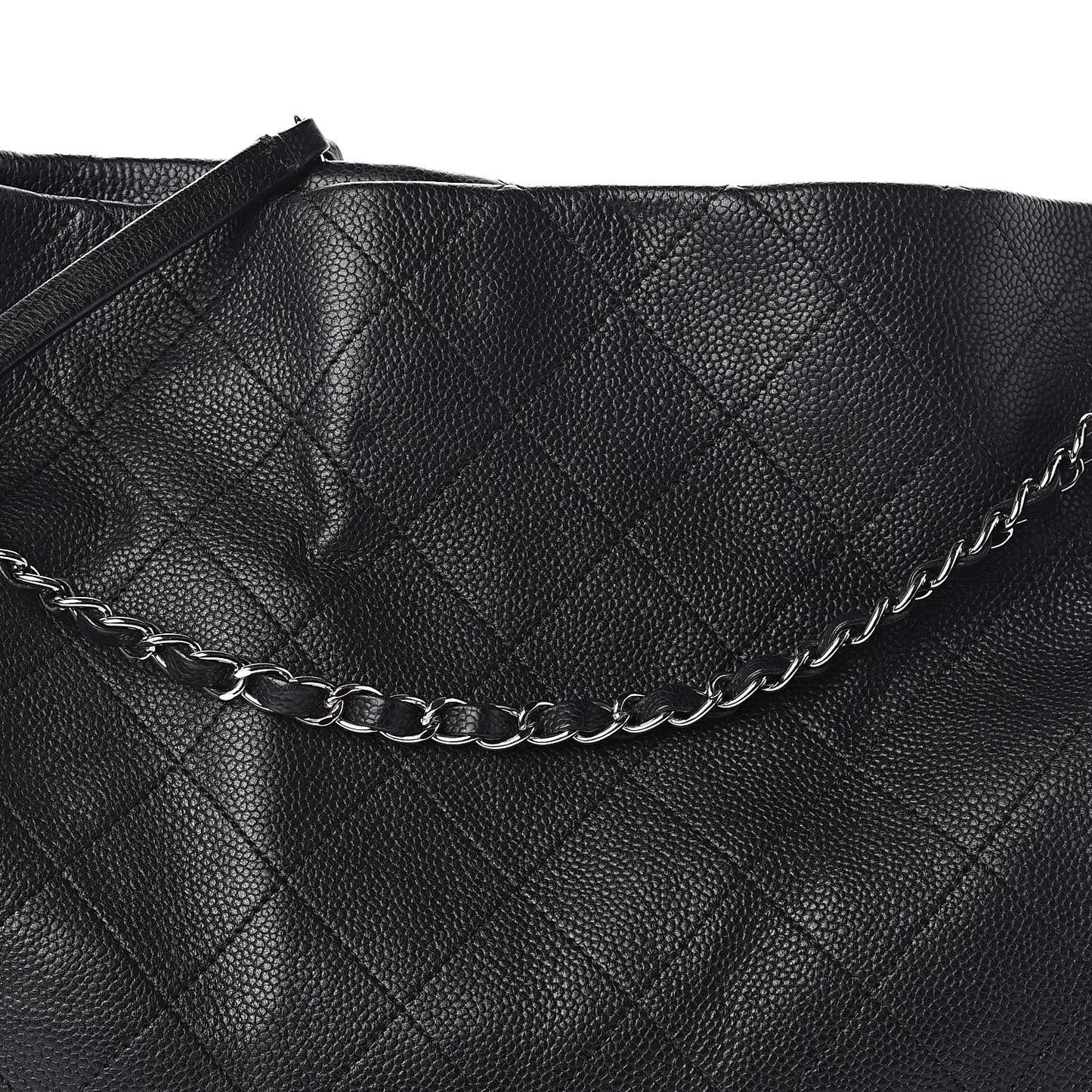 Caviar Stitched Medium CC Pocket Hobo Black