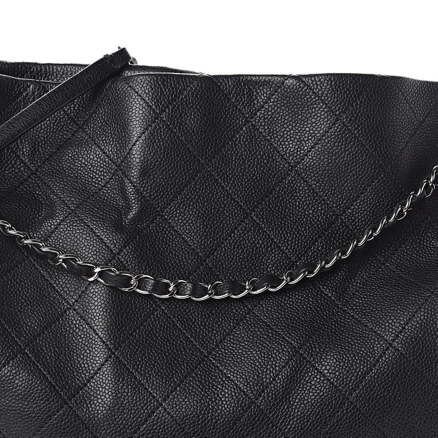 Chanel Caviar Stitched Medium CC Pocket Hobo Black 8 of 10
