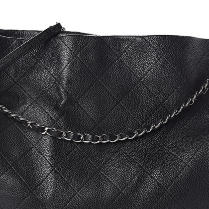 Chanel Caviar Stitched Medium CC Pocket Hobo Black 8 of 10