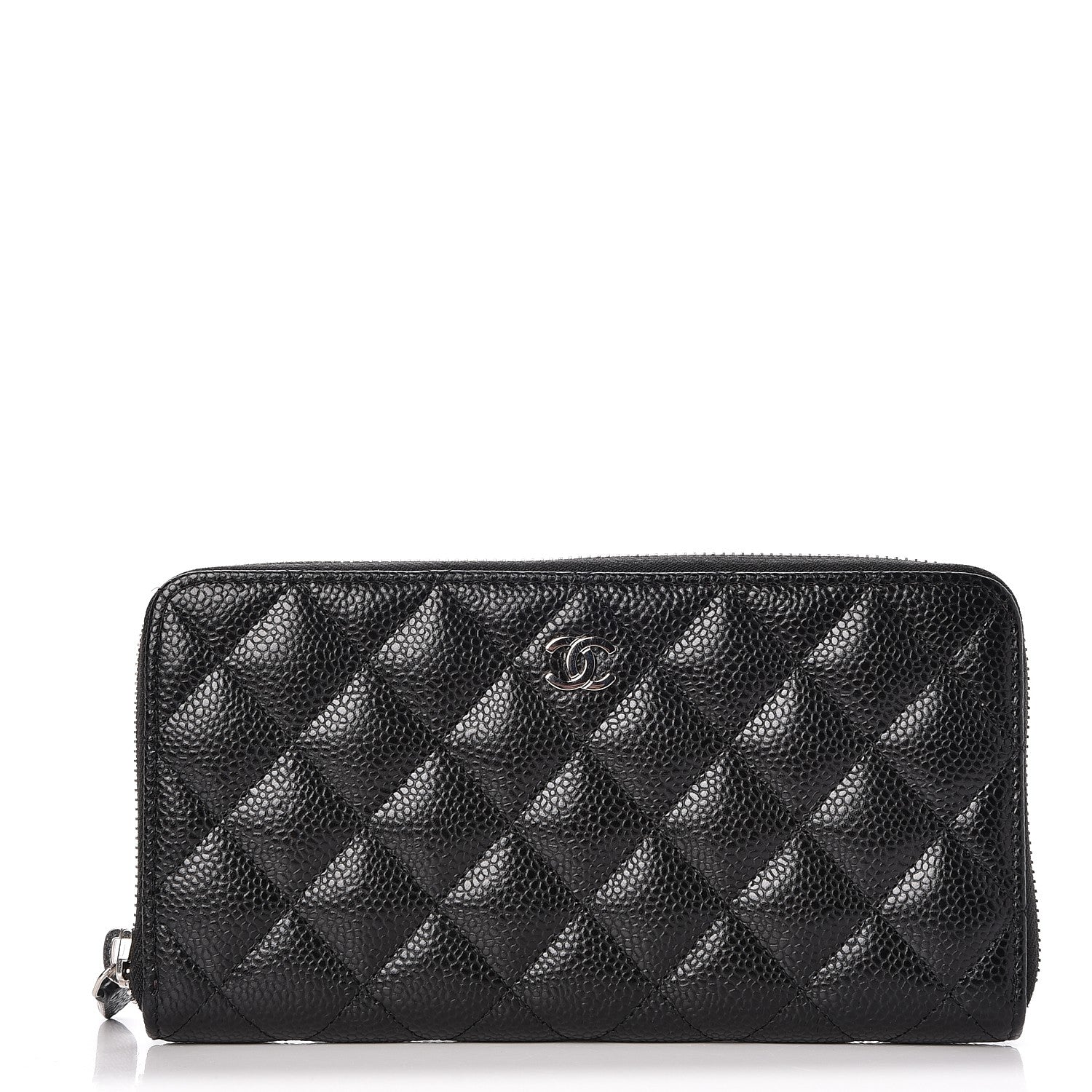 Chanel Caviar Quilted Large Gusset Zip Around Wallet Black 1 of 9