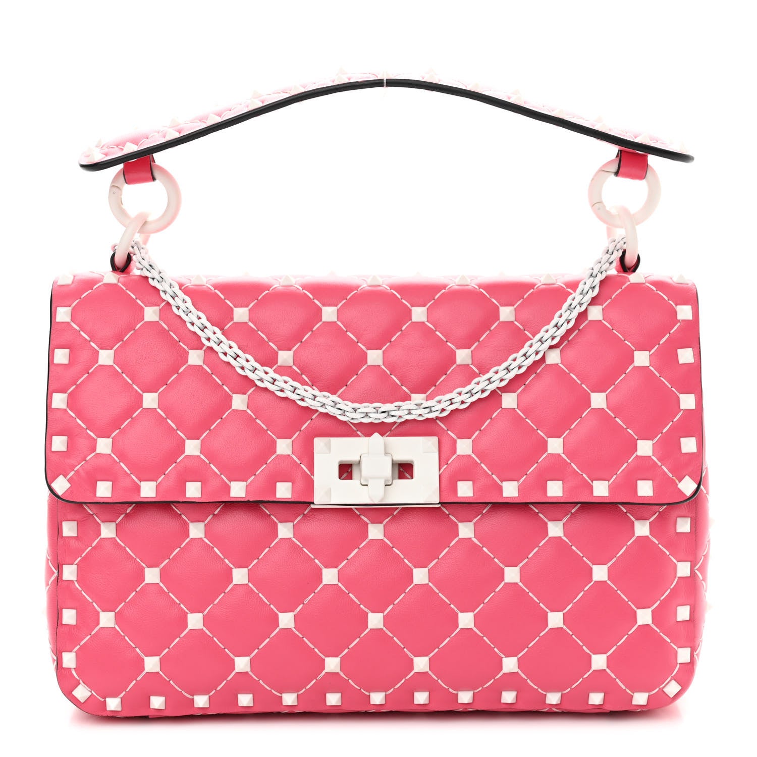 Valentino Garavani Lambskin Medium Free Rockstud Spike Shoulder Bag Shadow Pink 1 of 11