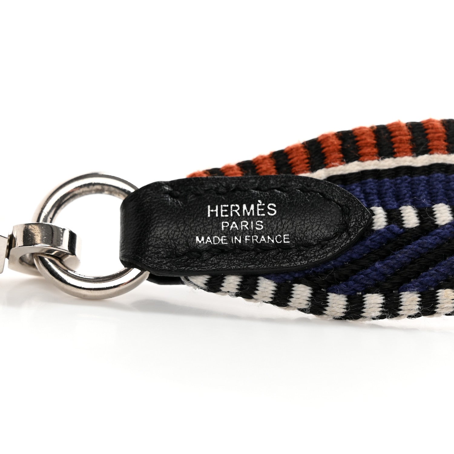 Hermes Toile Swift 25mm Sangle Cavale Shoulder Strap Terre Battue Bleu Indigo Black 4 of 5