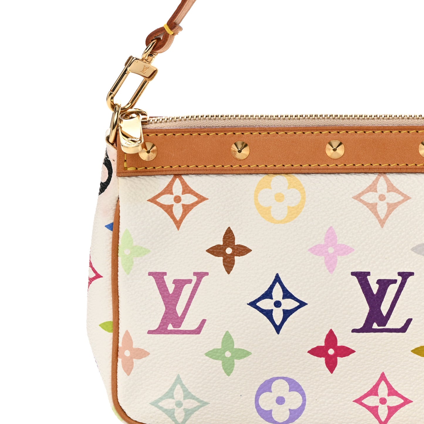 Monogram Multicolor Pochette Accessories White
