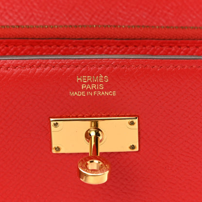 Hermes Epsom Medium Kelly Wallet Rouge Tomate 6 of 7