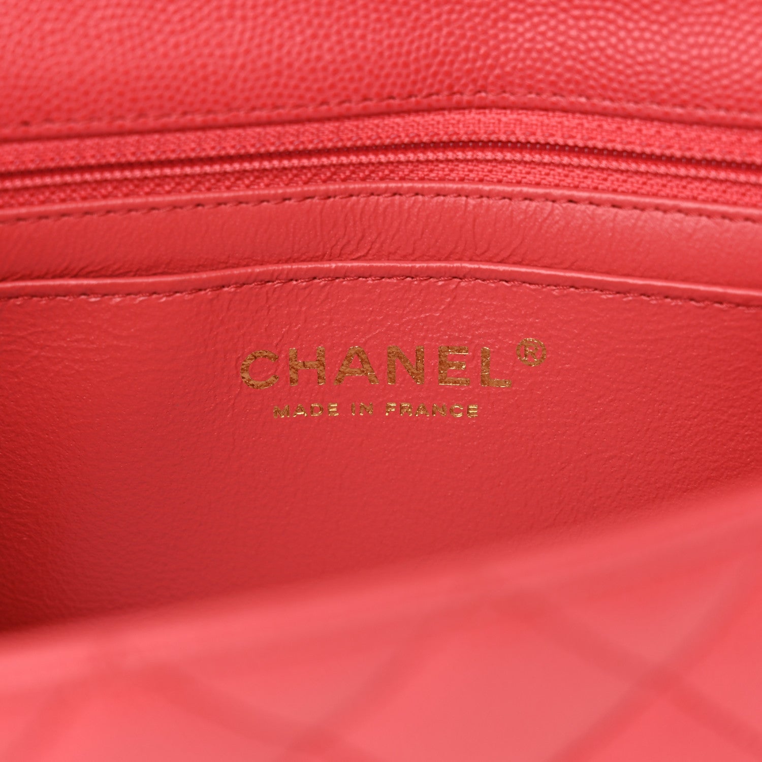 Chanel Caviar Quilted Mini Rectangular Flap Dark Pink 6 of 10