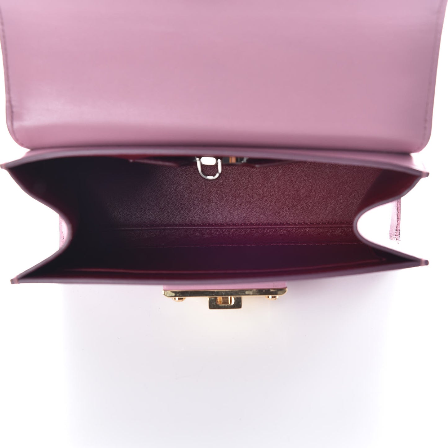 Calfskin Lucia Chain Shoulder Bag Pink