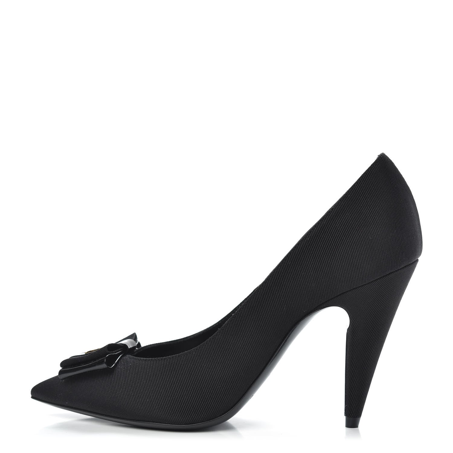 Saint Laurent Grosgrain Penelope Pumps 36 Black 1 of 9