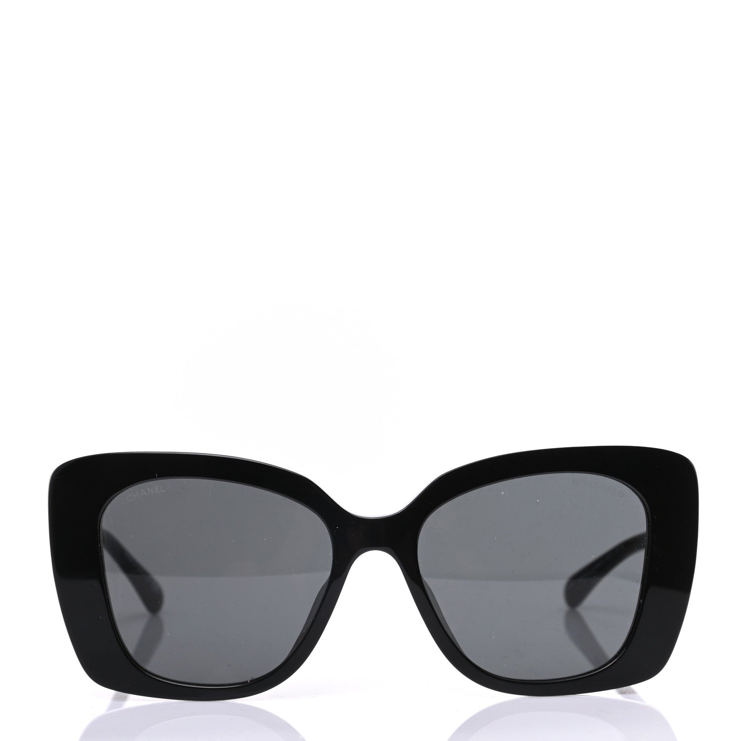 Chanel Acetate Strass Square Sunglasses 5422-B-A Black White 2 of 8