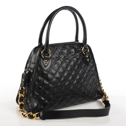 Marc Jacobs Lacquered Goatskin Quilted Class Satchel Black 3 of 7