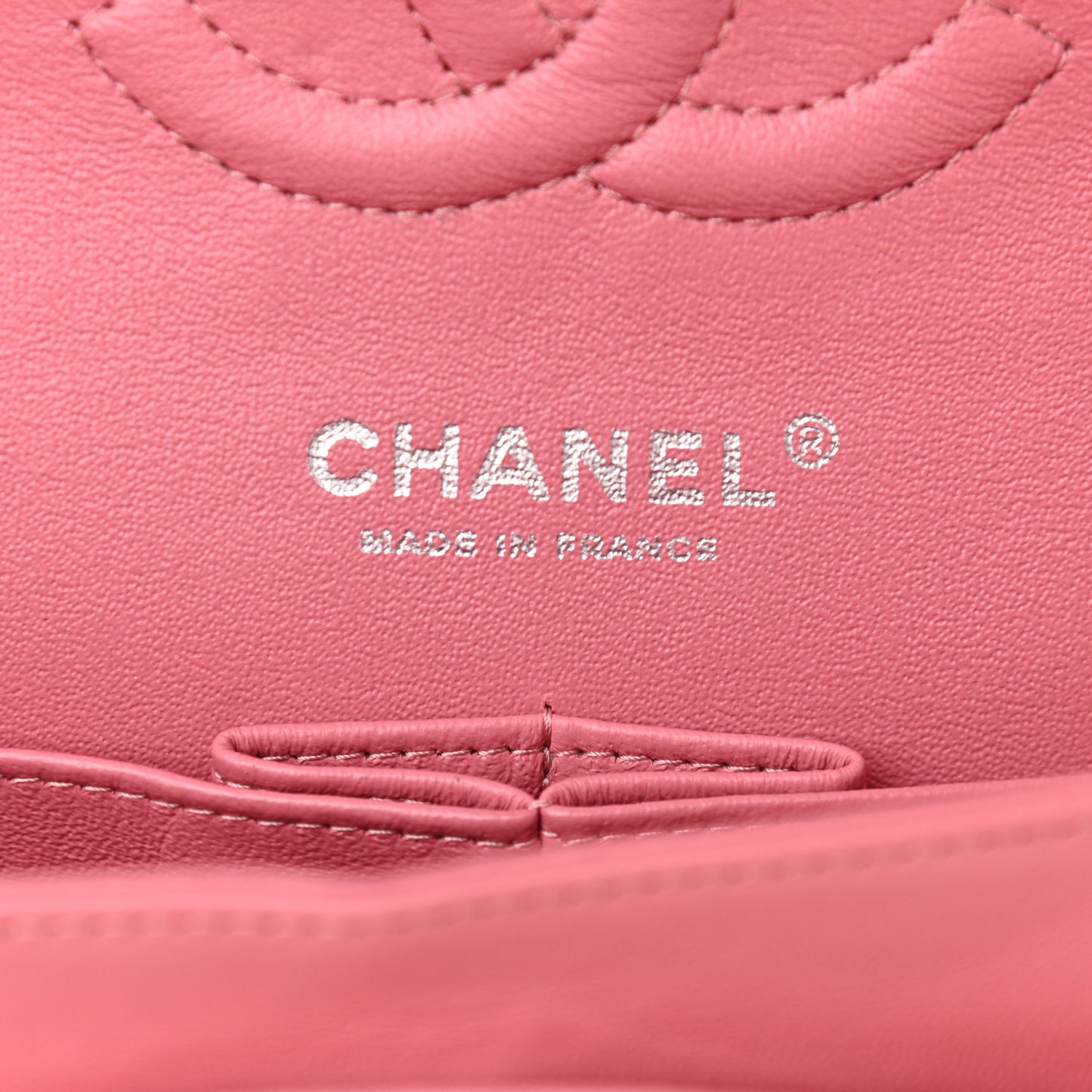 Lambskin Quilted Medium Double Flap Pink