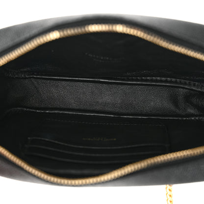 Saint Laurent Grain De Poudre Matelasse Monogram Mini Lou Camera Bag Black 5 of 11