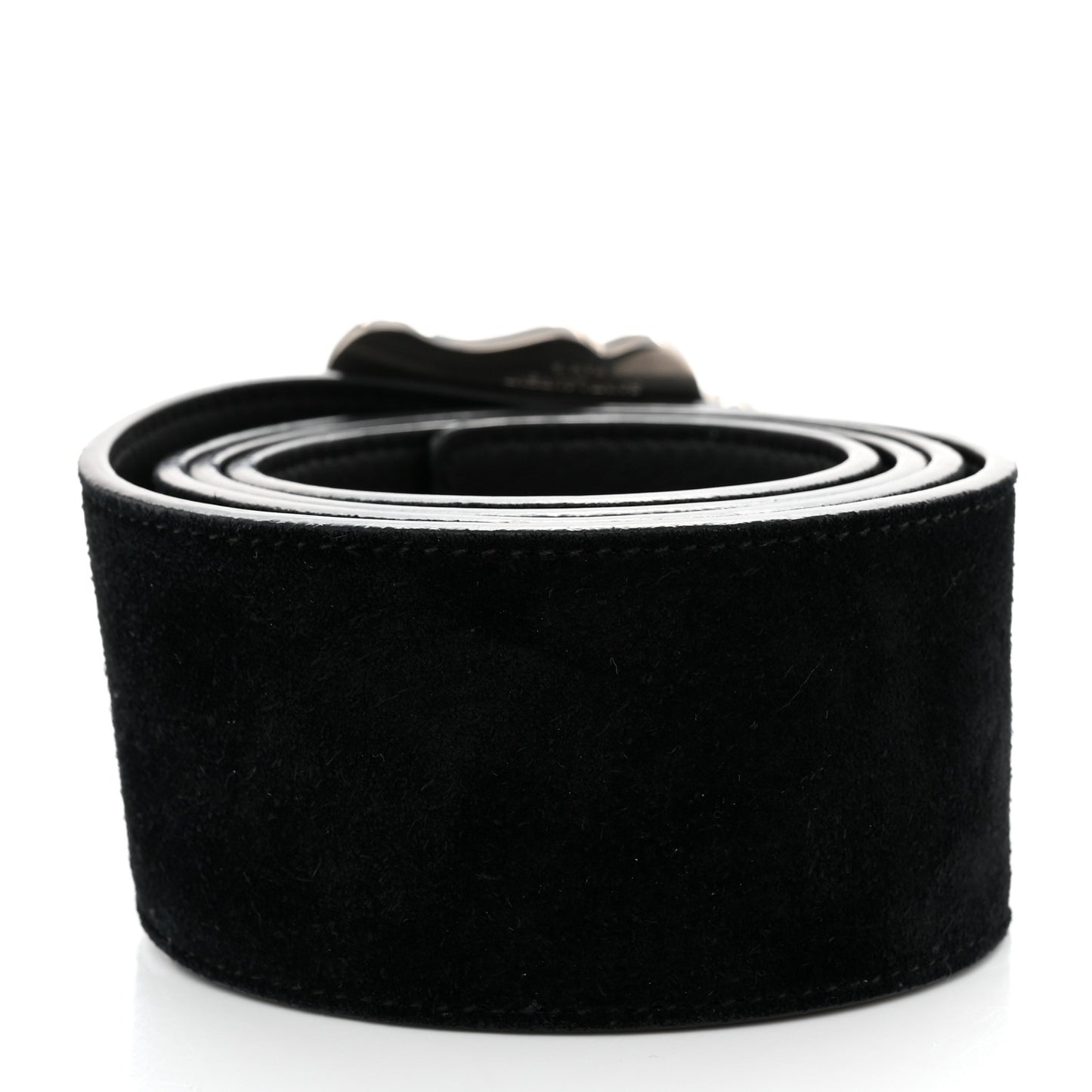 Suede Crystal Clover Belt 80 32 Black