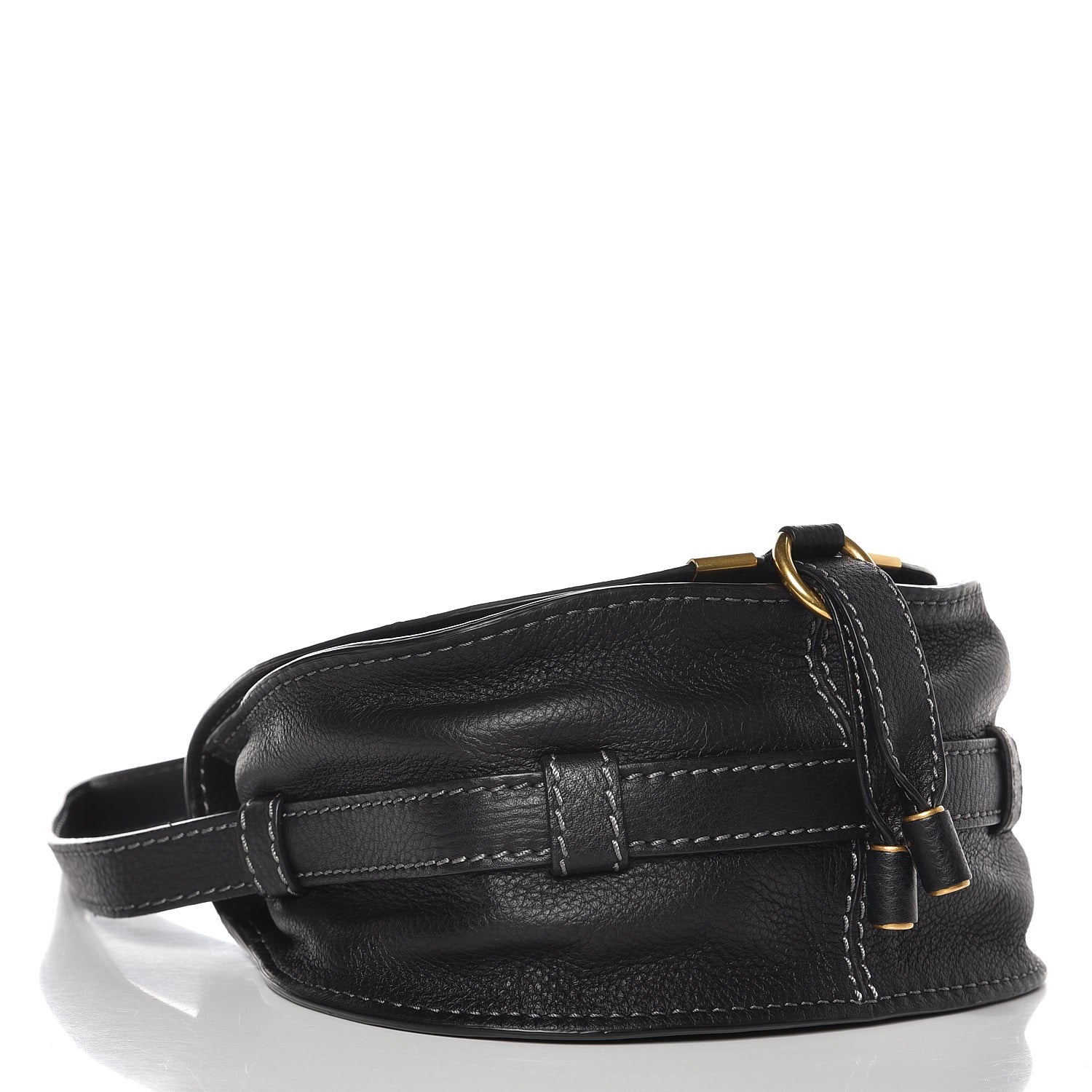 Chloe Calfskin Mini Marcie Round Crossbody Bag Black 4 of 6