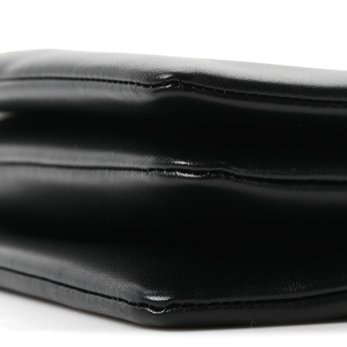 Smooth Lambskin Trio Flap Crossbody Bag Black