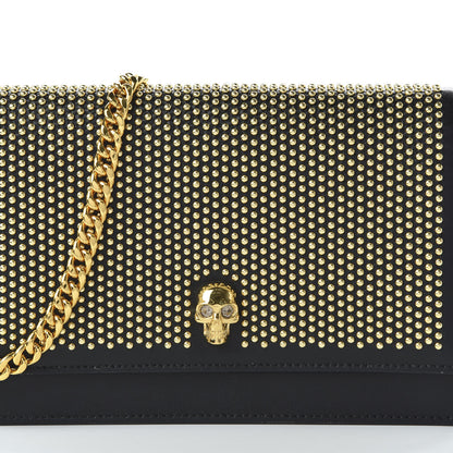 Alexander McQueen Calfskin Studded Skull Small Crossbody Bag Black 9 of 9