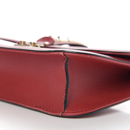 Valentino Garavani Vitello Medium Glam Lock Rockstud Flap Red 7 of 9
