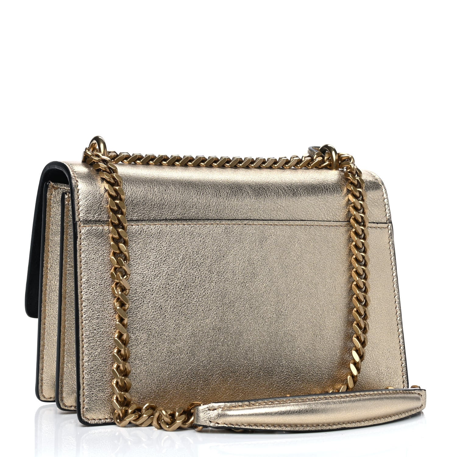 Saint Laurent Metallic Calfskin Small Monogram Sunset Gold 2 of 4