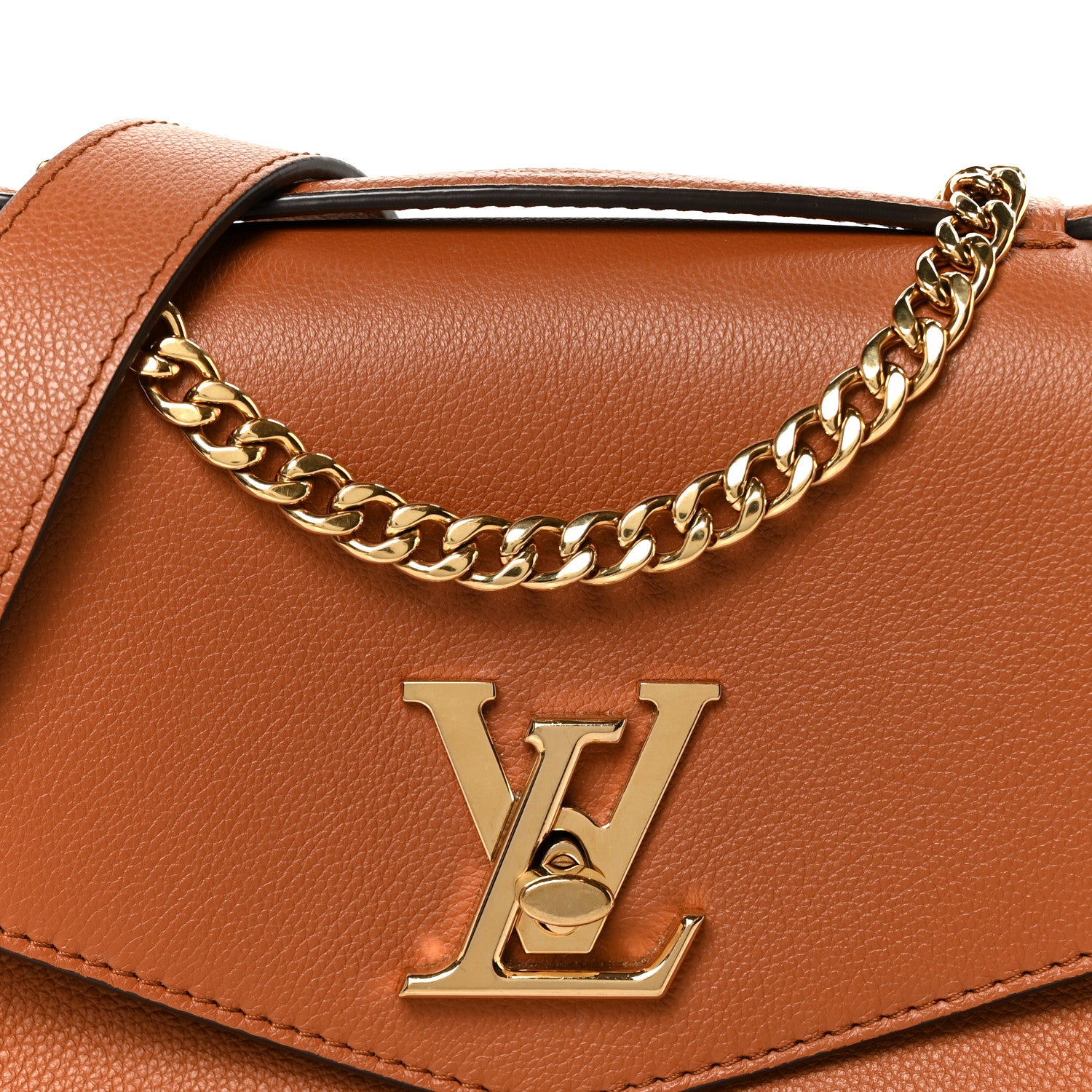 Louis Vuitton Grained Calfskin Lockme Oxford Cognac 10 of 13