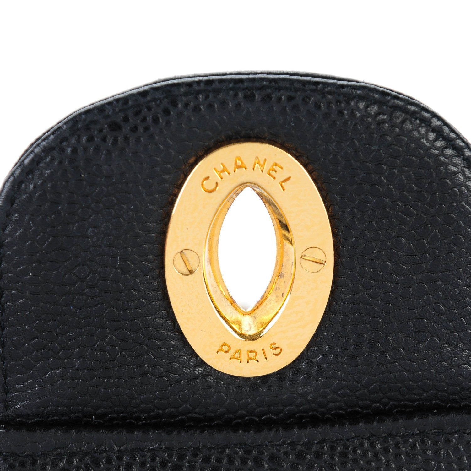 Chanel Caviar Vertical Quilted Jumbo Flap Black 6 of 9