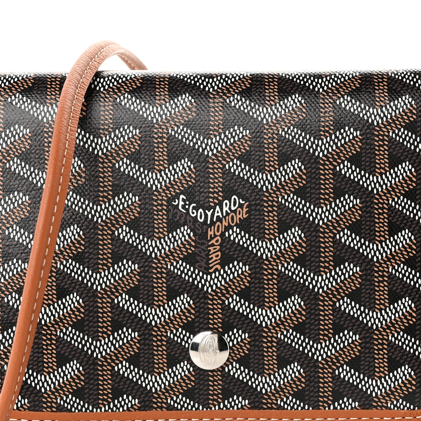 Goyardine Plumet Wallet Clutch Black Gold