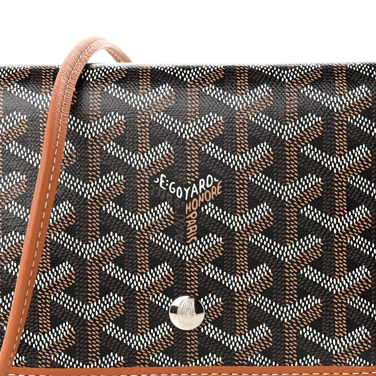 Goyard Goyardine Plumet Wallet Clutch Black Gold 7 of 9