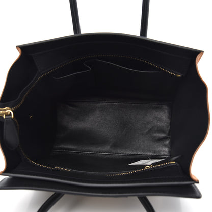 Celine Satin Calfskin Suede Micro Tri-Color Luggage Seashell 5 of 13